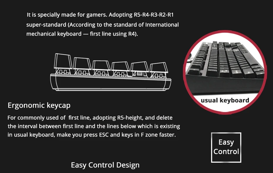 Ajazz AK33 gaming keyboard 82 keys RussianEnglish RGB backlight ergonomic wiredwireless mechanical keyboard conflict-free  (5)