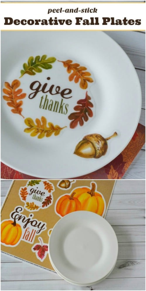 Easy DIY Decorative Fall Plates