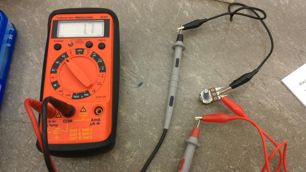 Измерение переменного резистора
