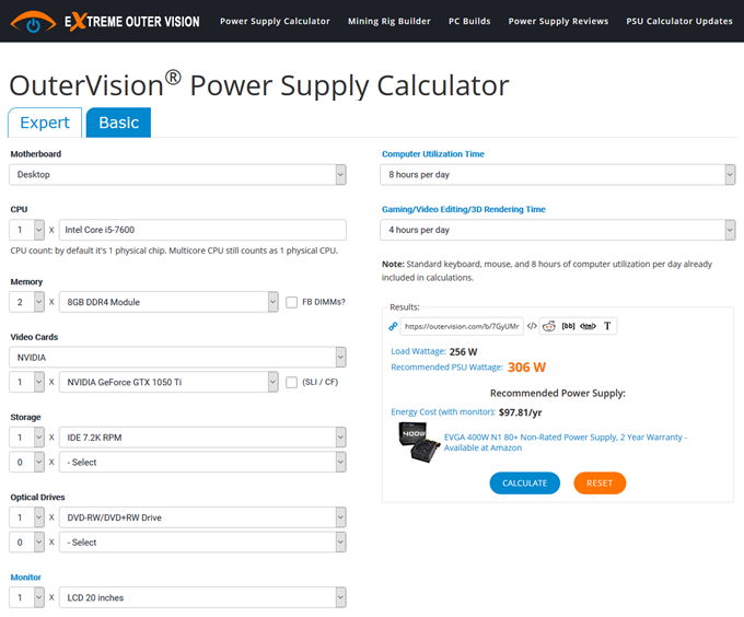 OuterVision-Power-Supply-Calculator