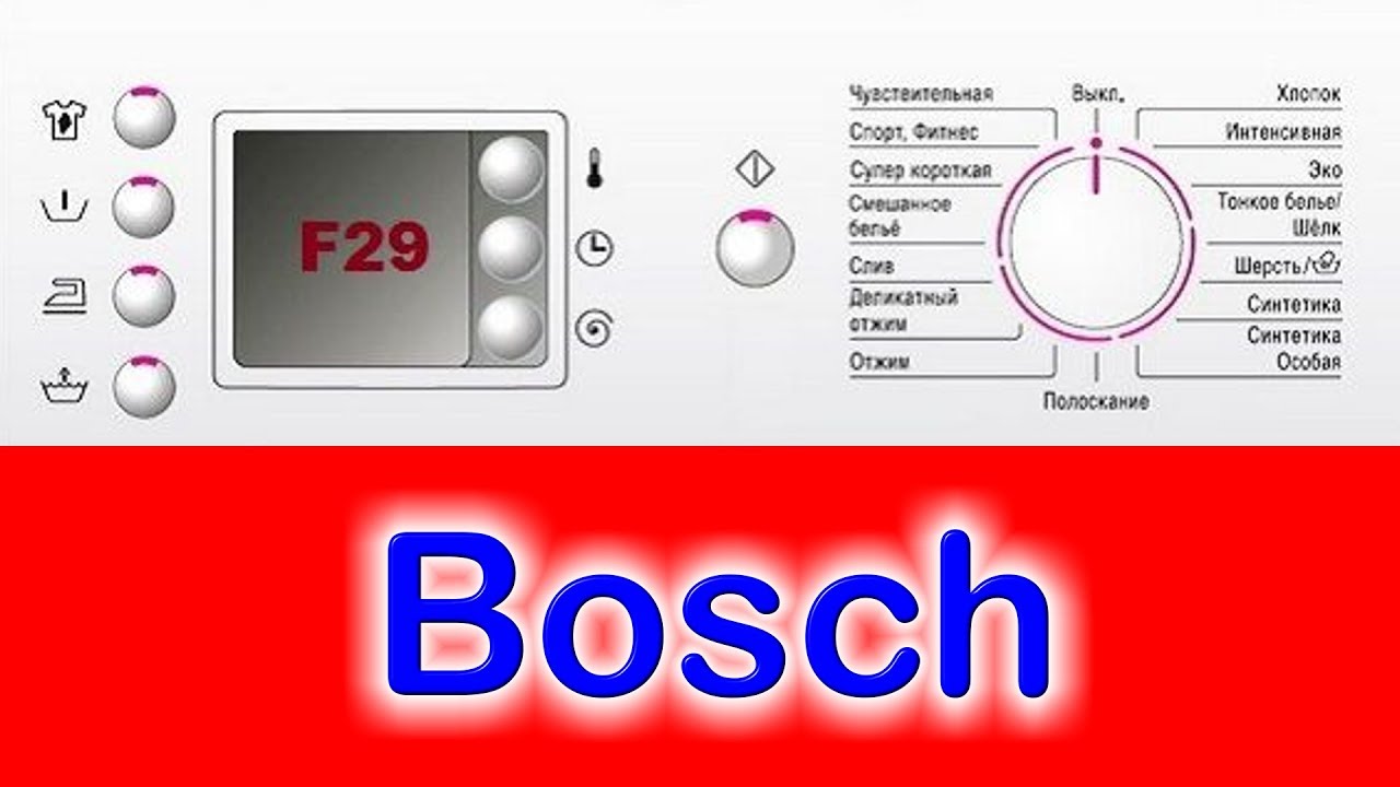 Ошибка f17 в стиральной машине bosch maxx 5 при программе сушки