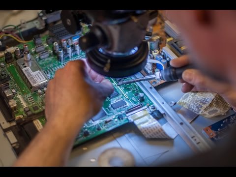 ремонт Samsung LE32A556 - "зеленый экран"