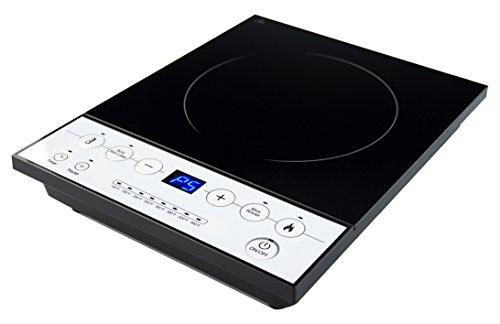 Weleyas Portable 1800W Platinum Energy Efficiency Electric Induction Cooktop Countertop Single Burner with Power, Temperature and Timer Setting