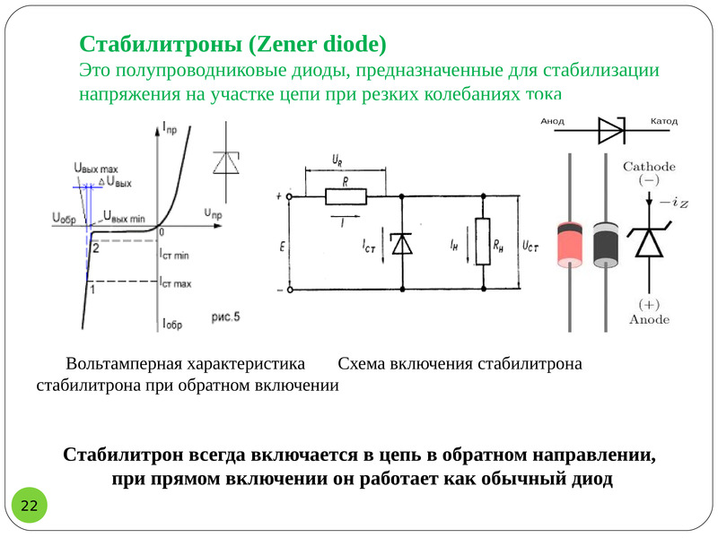 Электрическая схема диода