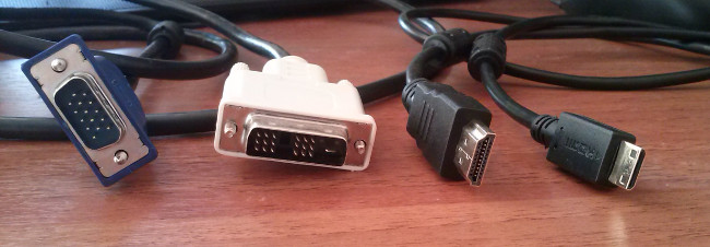 VGA, DVI, HDMI и miniHDMI