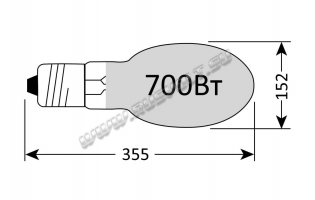 Лампа ДРЛ 700 (размеры)