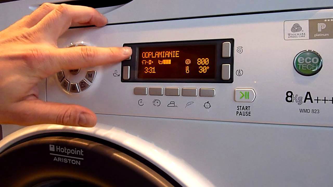 дисплей стиральной машины