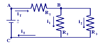 Circuit diagram of a series - parallel circuit combination