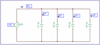 parallel connection of capacitors