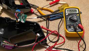 Digital multimeter, DMM in use