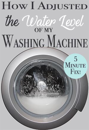 How To Adjust Washing Machine Water Levels