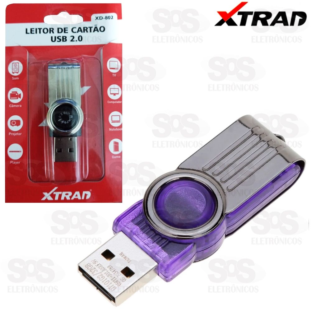 Leitor De Carto Memria Micro SD  Xtrad Xd-802