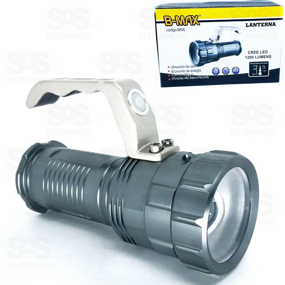 Lanterna Cree Super LED Recarregvel B-Max 8806