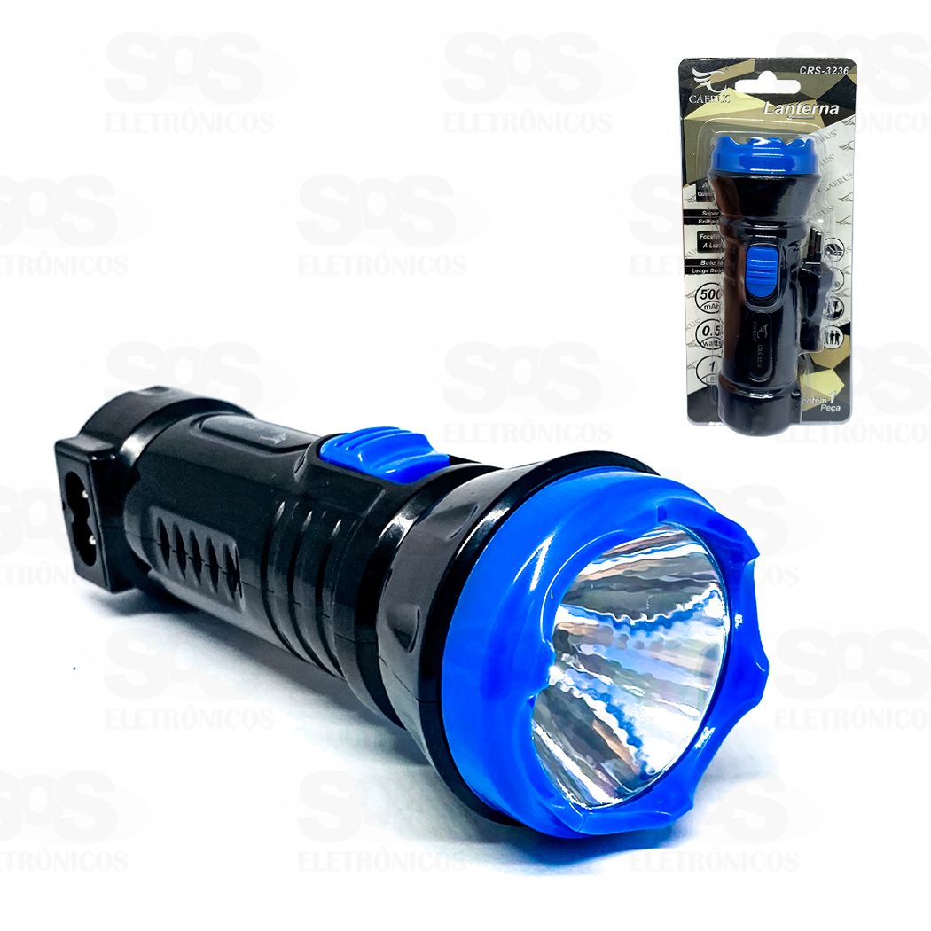 Lanterna de LED Recarregvel 1 LED Pequena Caerus crs-3236