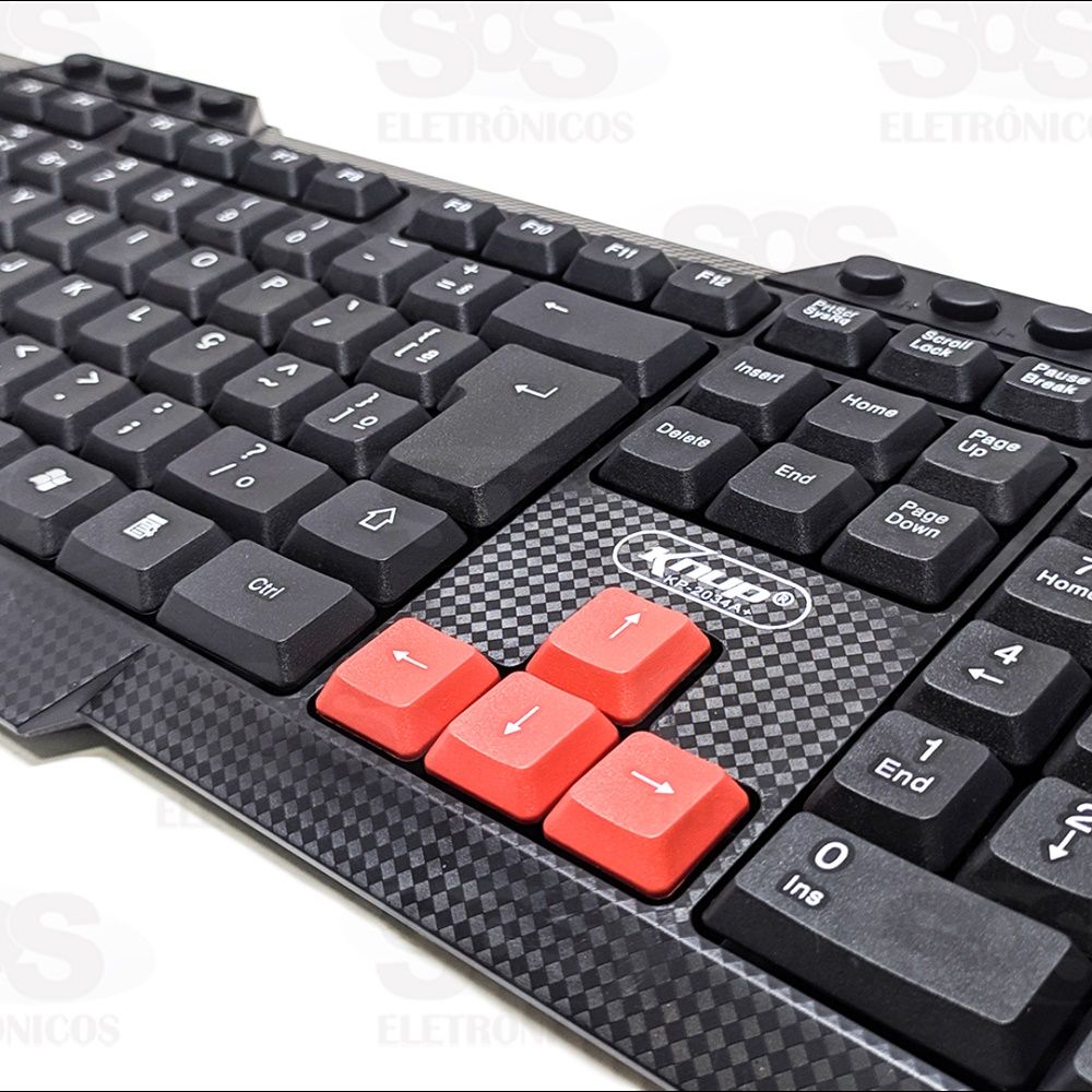 Teclado Multimdia Com Teclas Destacadas Knup KP-2034A+