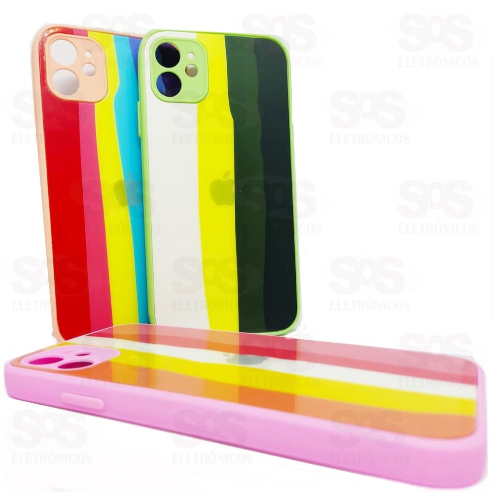 Capa Acrlica Arco Iris Iphone 11 Cores Variadas 