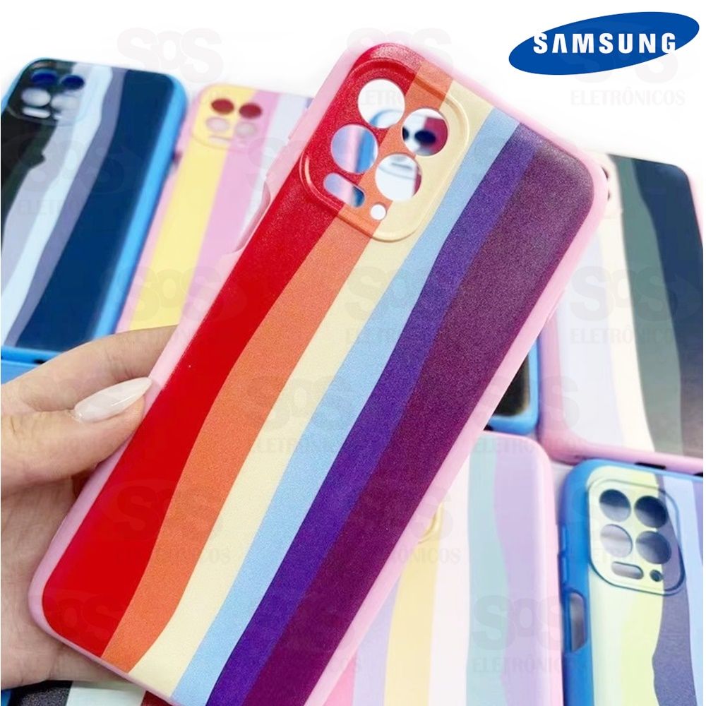 Capa Acrlica Arco Iris Samsung M12 Cores Variadas 