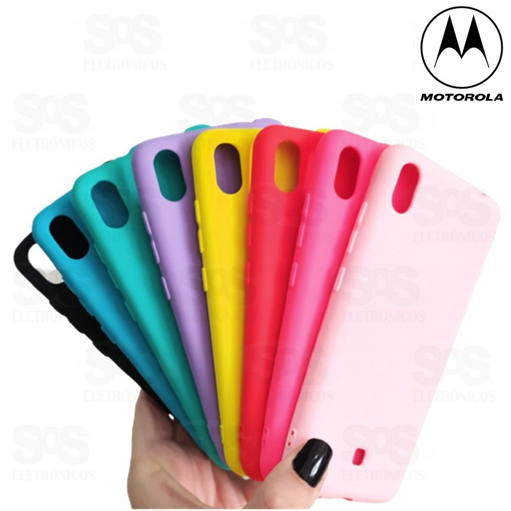 Case Aveludada Motorola G9 Cores Variadas Embalagem Simples