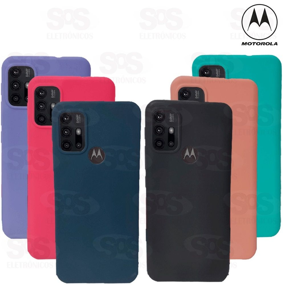 Case Aveludada Motorola M52 5G Cores Variadas Embalagem Simples