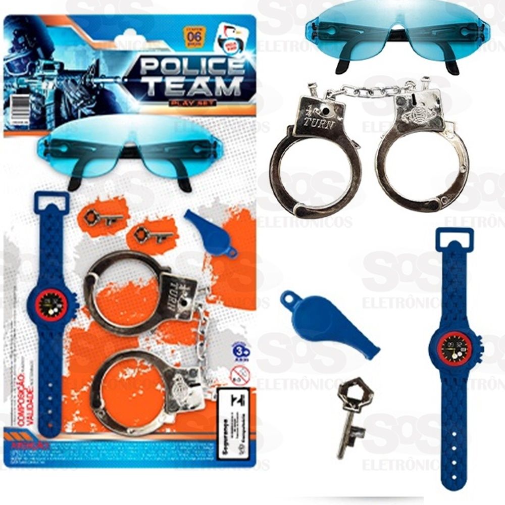 Kit Super Policial  6 Peas Pica Pau 856