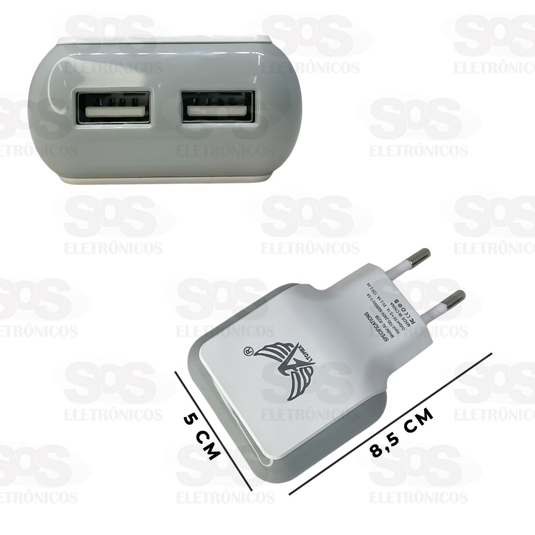 Carregador Rpido 5.1A 2USB Altomex AL-9208