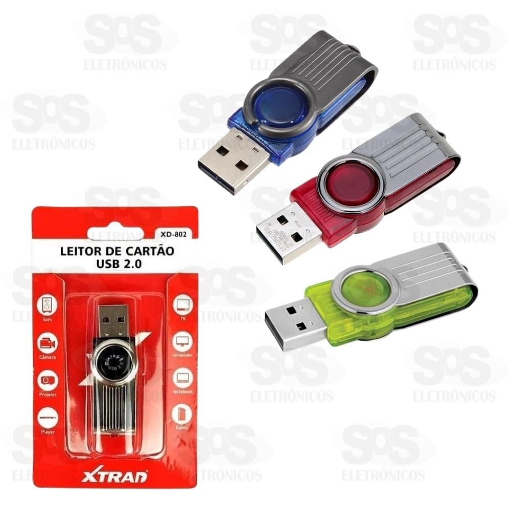 Leitor De Carto Memria Micro SD  Xtrad Xd-802