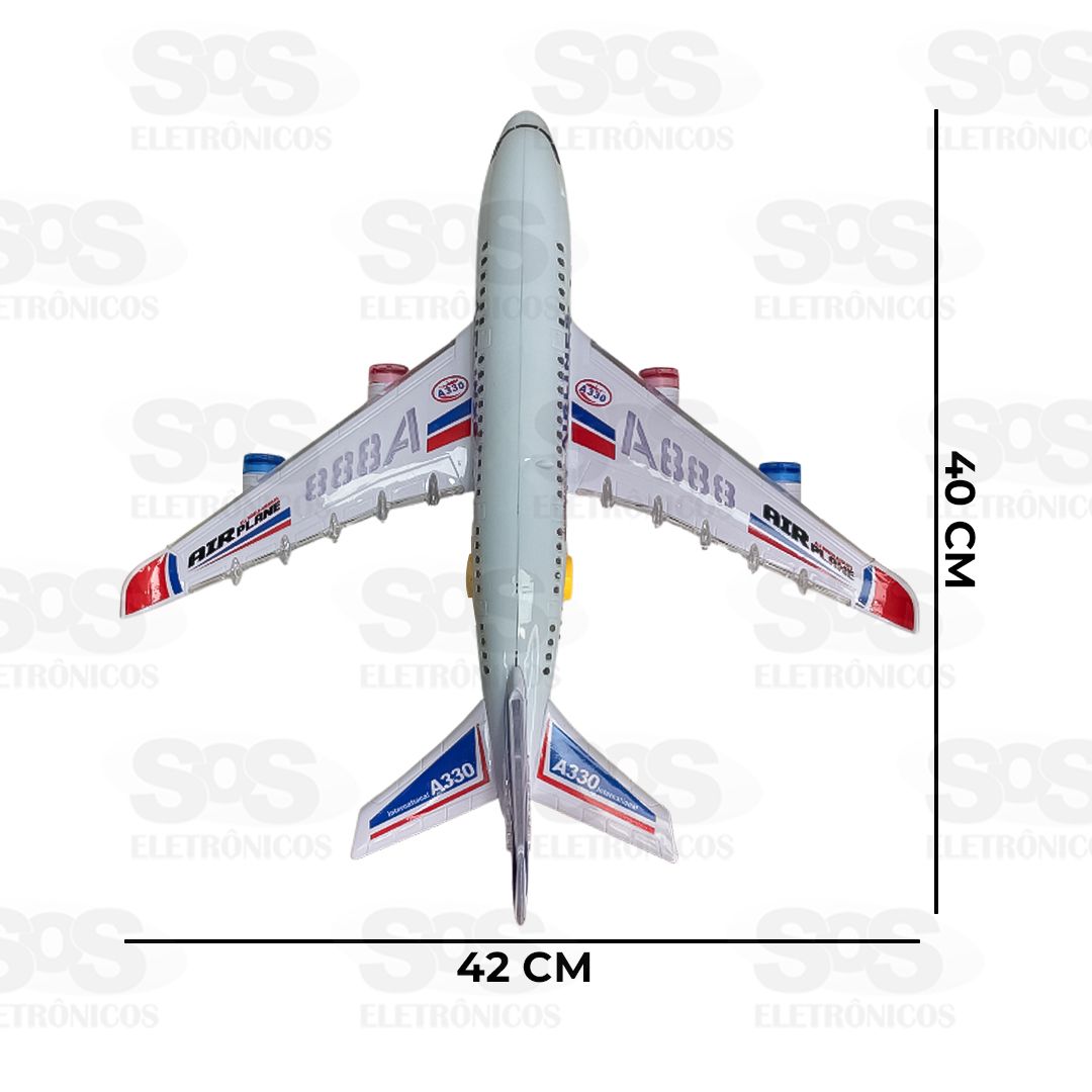 Brinquedo Avio Infantil Com Luzes e Sons TK-1198