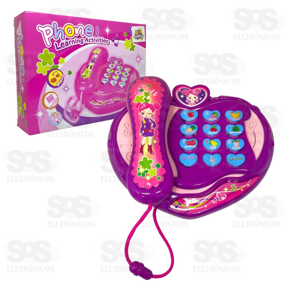 Telefone Infantil Musical Frutinhas Com Luzes TK-AB3303