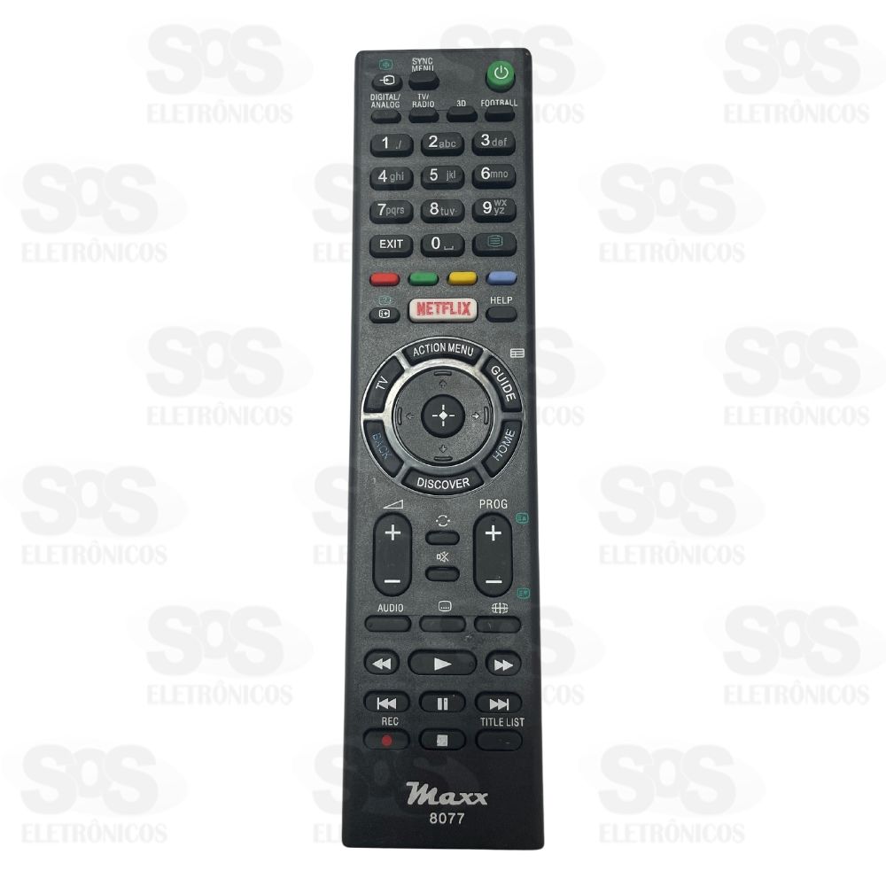 Controle Remoto Sony Netflix Maxx 8077