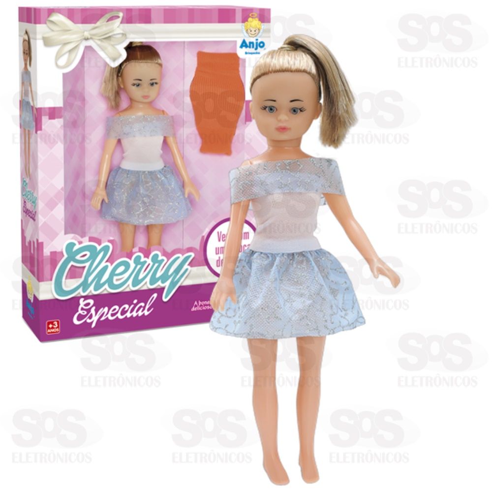 Boneca Cherry Especial Troca de Roupa Anjo 655