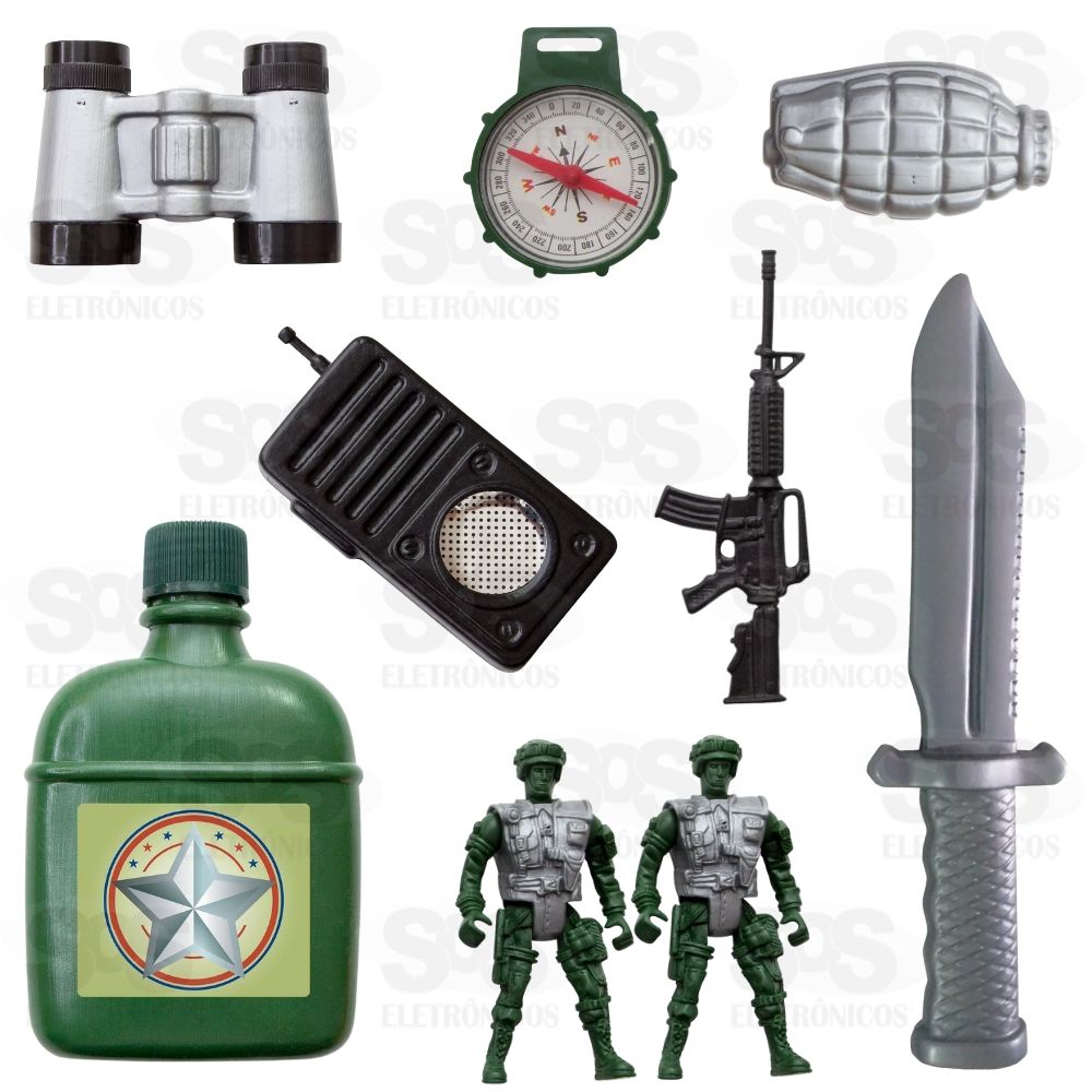 Kit Military Power Soldado 9 Peas Pica Pau 751