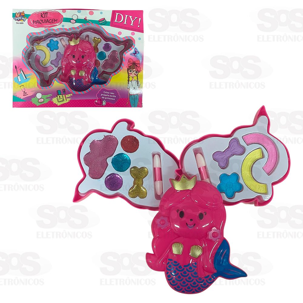 Kit De Maquiagem Para Boneca Sereia Toy King TK-1699