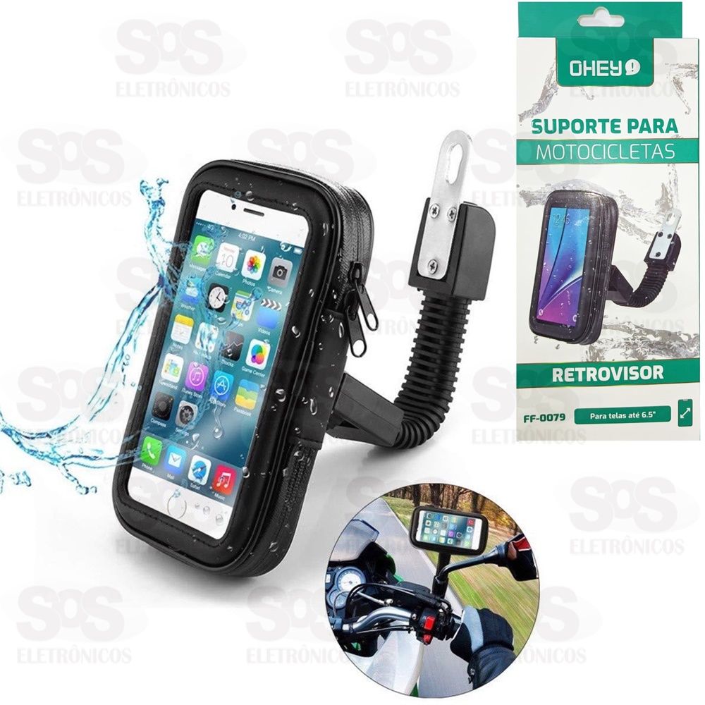 Suporte de Celular e GPS Para Moto At 6,5 Polegadas Ohey-0079