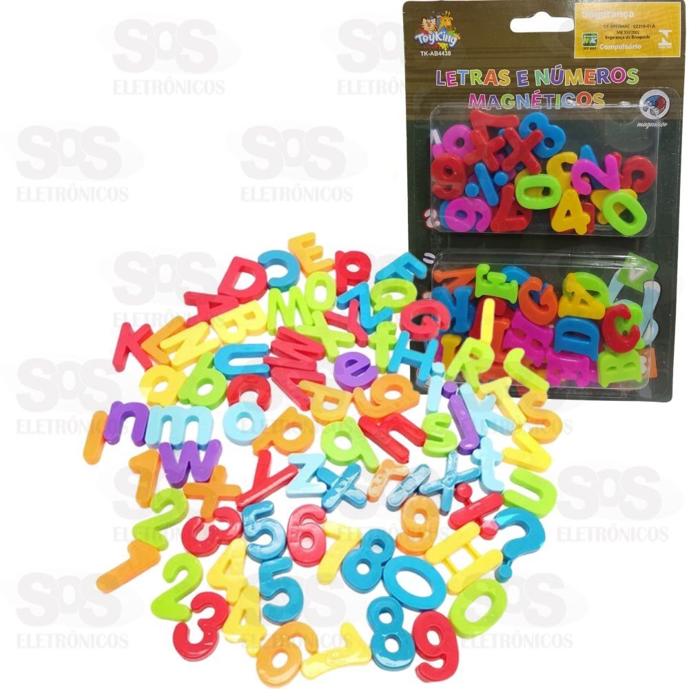 Kit Letras e Nmeros Magntico Toy King tk-4438