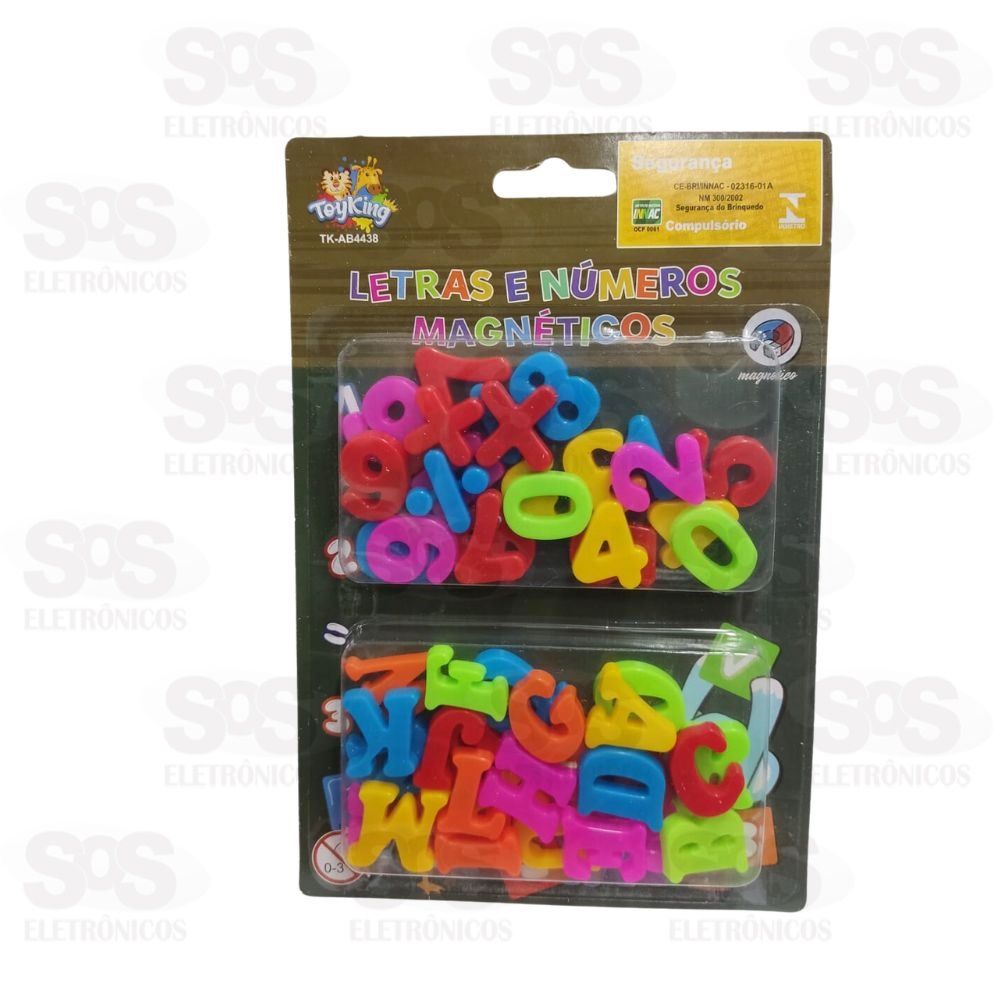 Kit Letras e Nmeros Magntico Toy King tk-4438