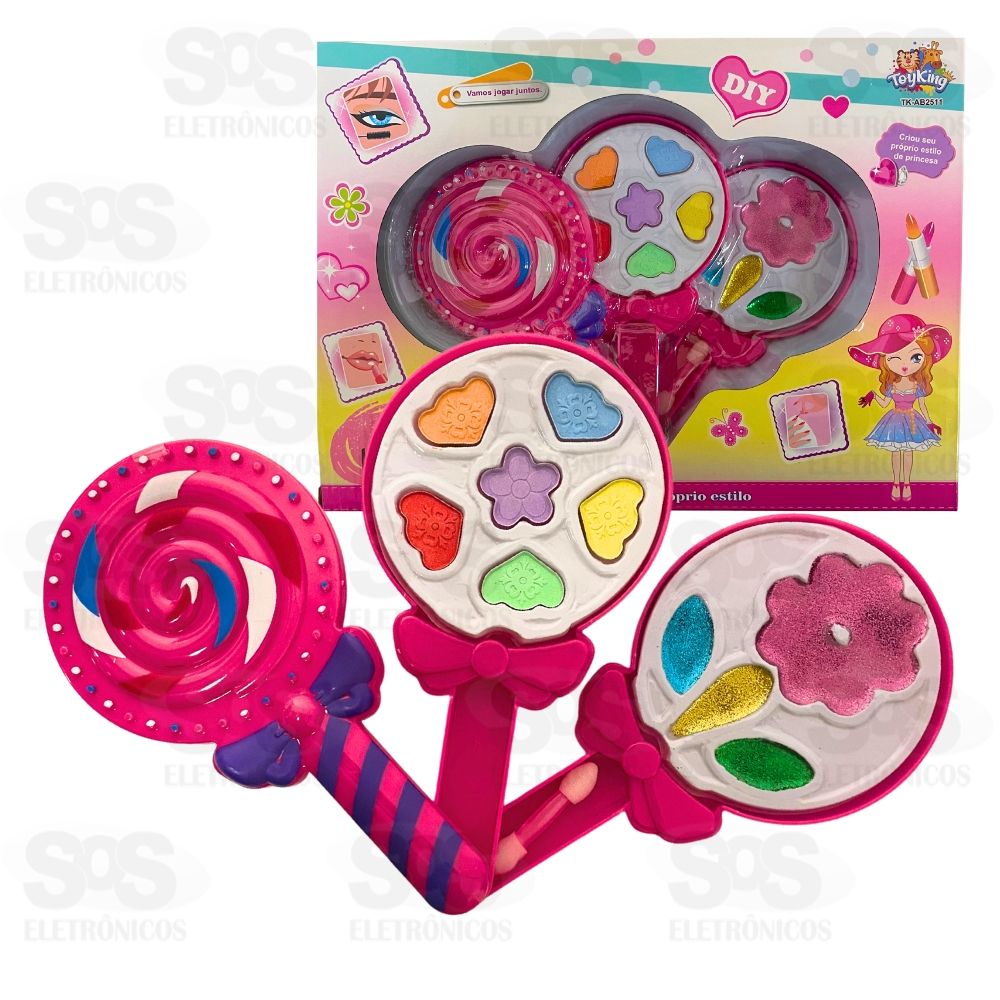 Kit De Maquiagem Para Boneca Pirulito Toy King TK-AB2511