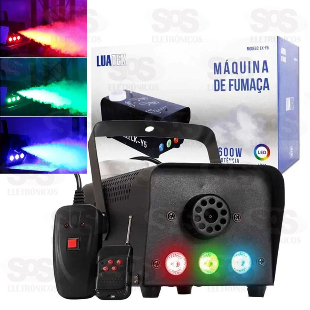 Mquina de Fumaa com LED RGB 110V 600W Luatek LK-Y5