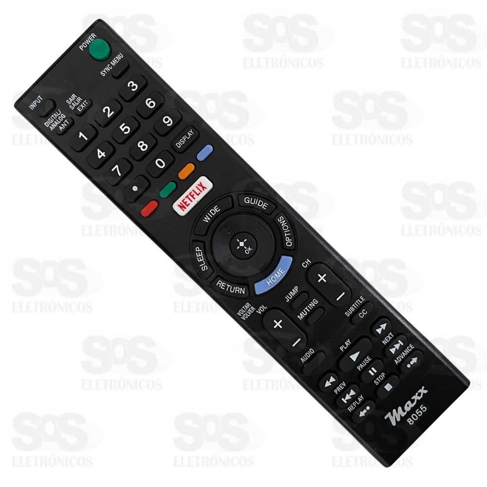 Controle Remoto Sony Smart Netflix Maxx 8055