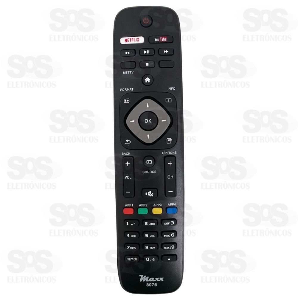 Controle Remoto Philips Youtube Netflix Maxx 8075