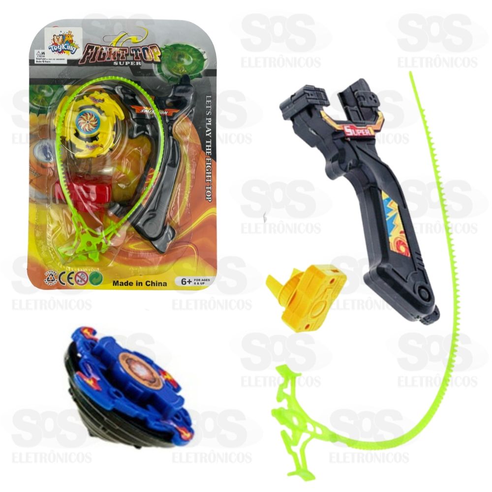 Kit Beyblade Com Lanador Fight Top Toy King TK-2025