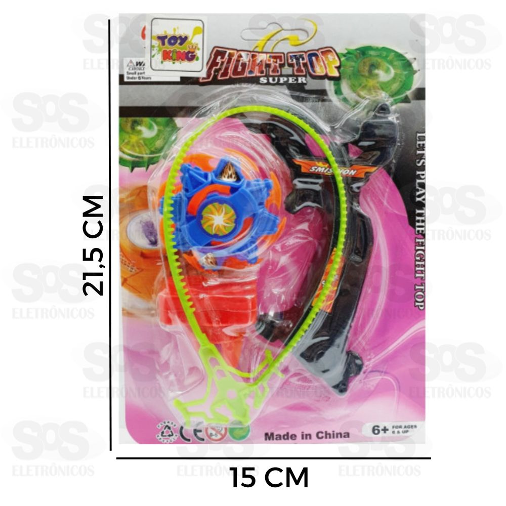 Kit Beyblade Com Lanador Fight Top Toy King TK-2025