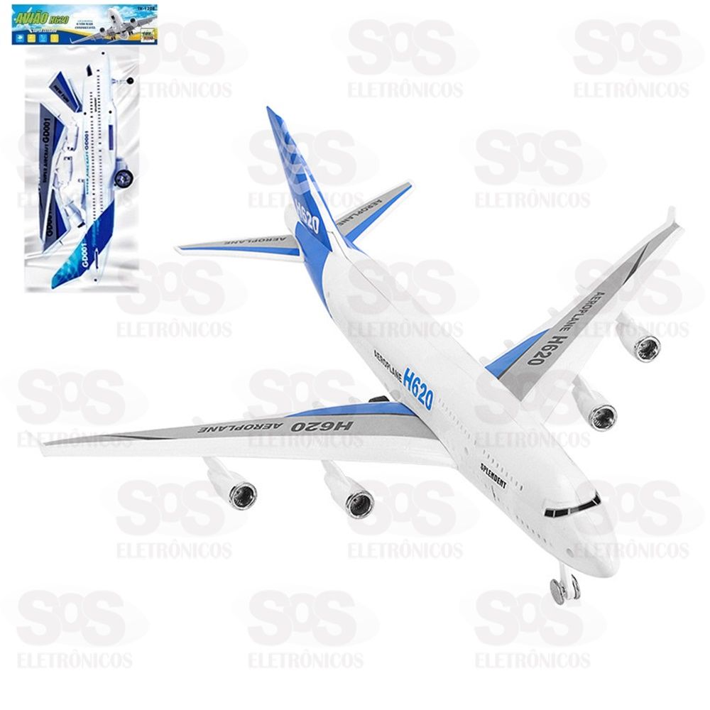 Avio Aeroplano H620 Frico Com Som e Luz Para Montar Toy King TK-1208