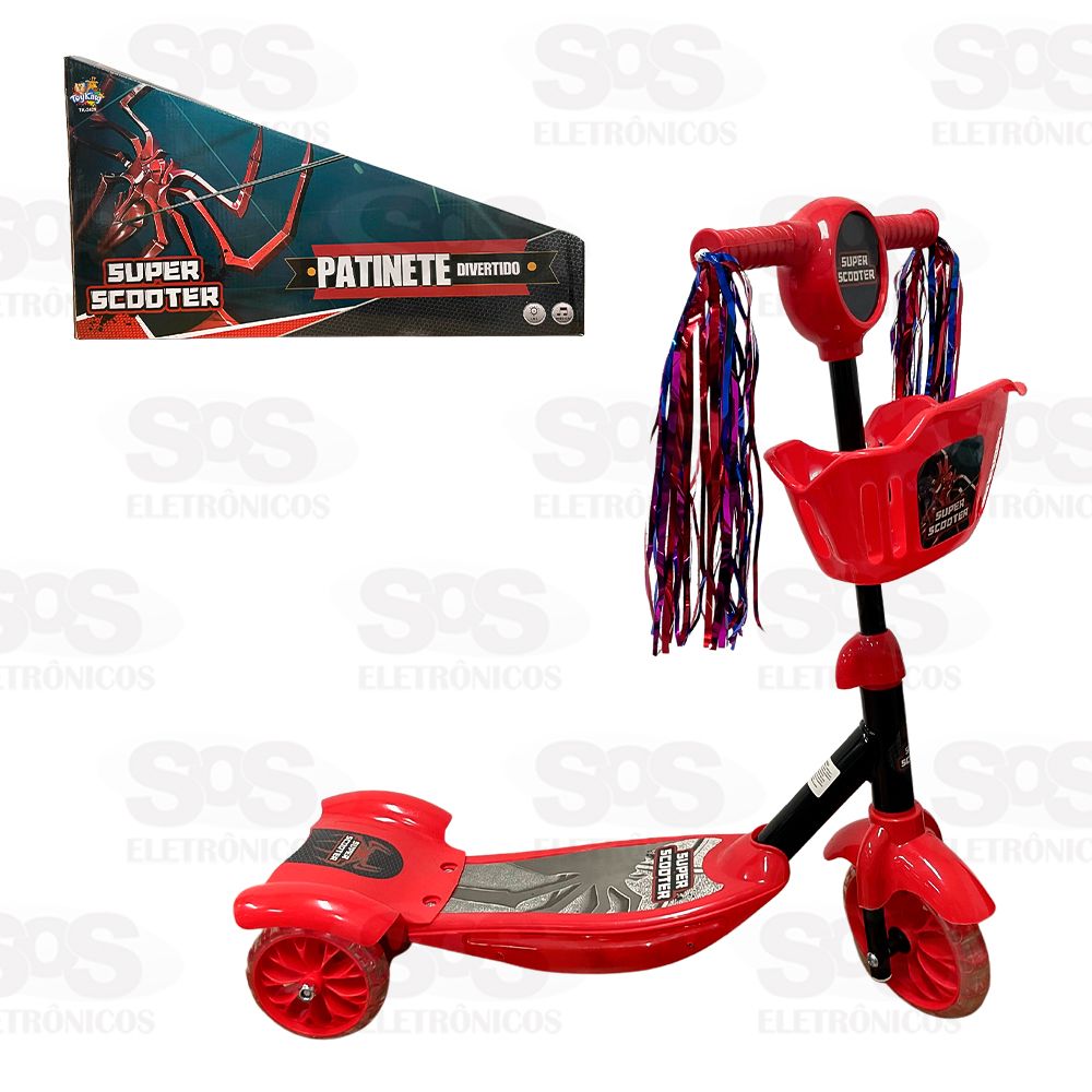 Patinete Divertido 3 Rodas Aranha Musical Toy King TK-2429