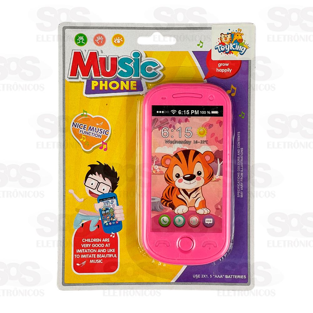 Celular Smartphone Interativo Musical Infantil Toy King TK-AB5785