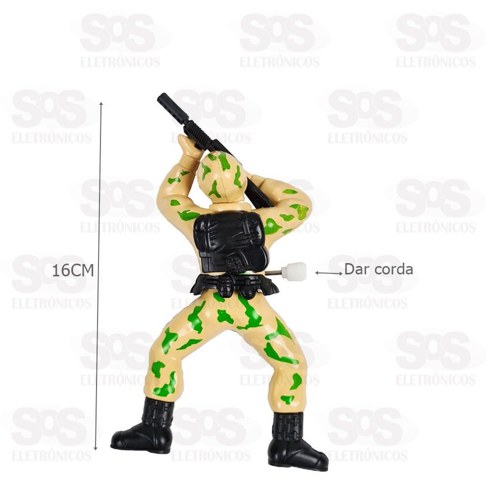 Boneco Soldado Rastejador a Corda Toy King TK-AB4272