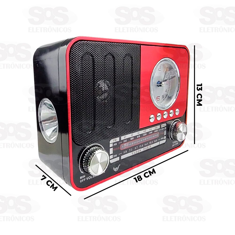 Rdio Retr Bluetooth AM/FM 3 Bandas Altomex AD-5188