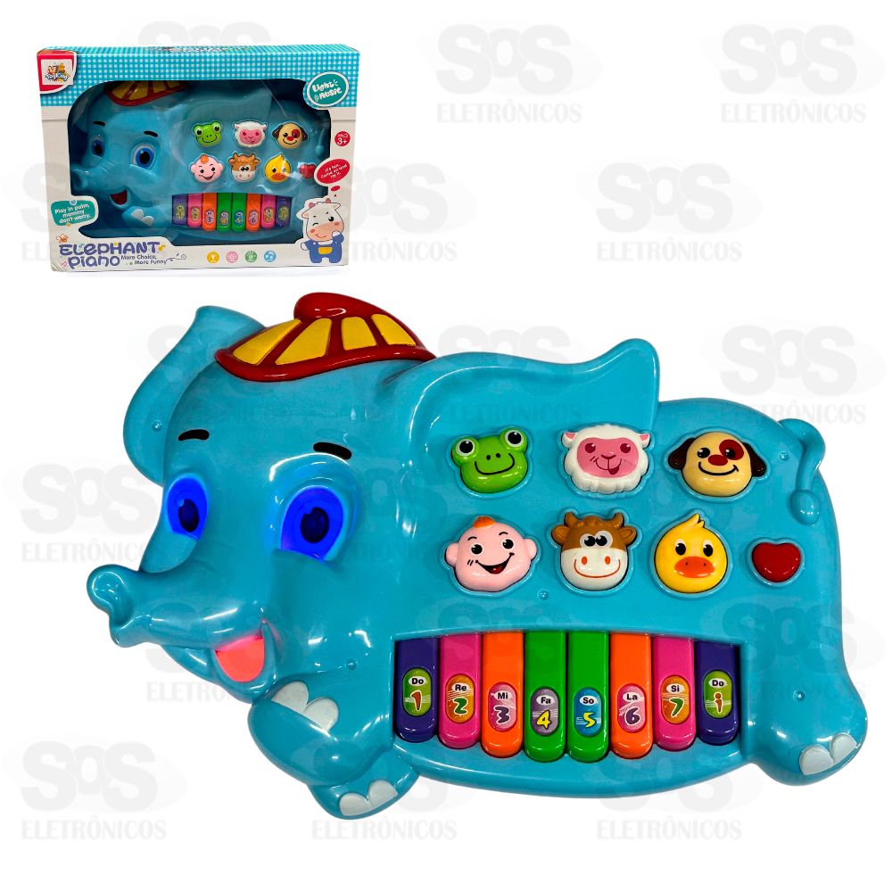 Teclado Infantil Educativo Elefante Toy King TK-1368