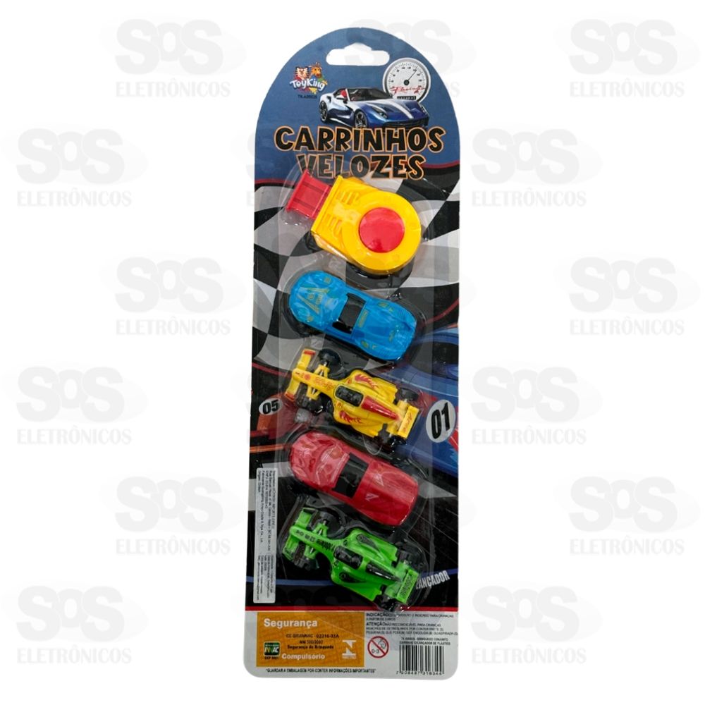 Conjunto 4 Carrinhos Com Lanador Toy King TK-AB5025