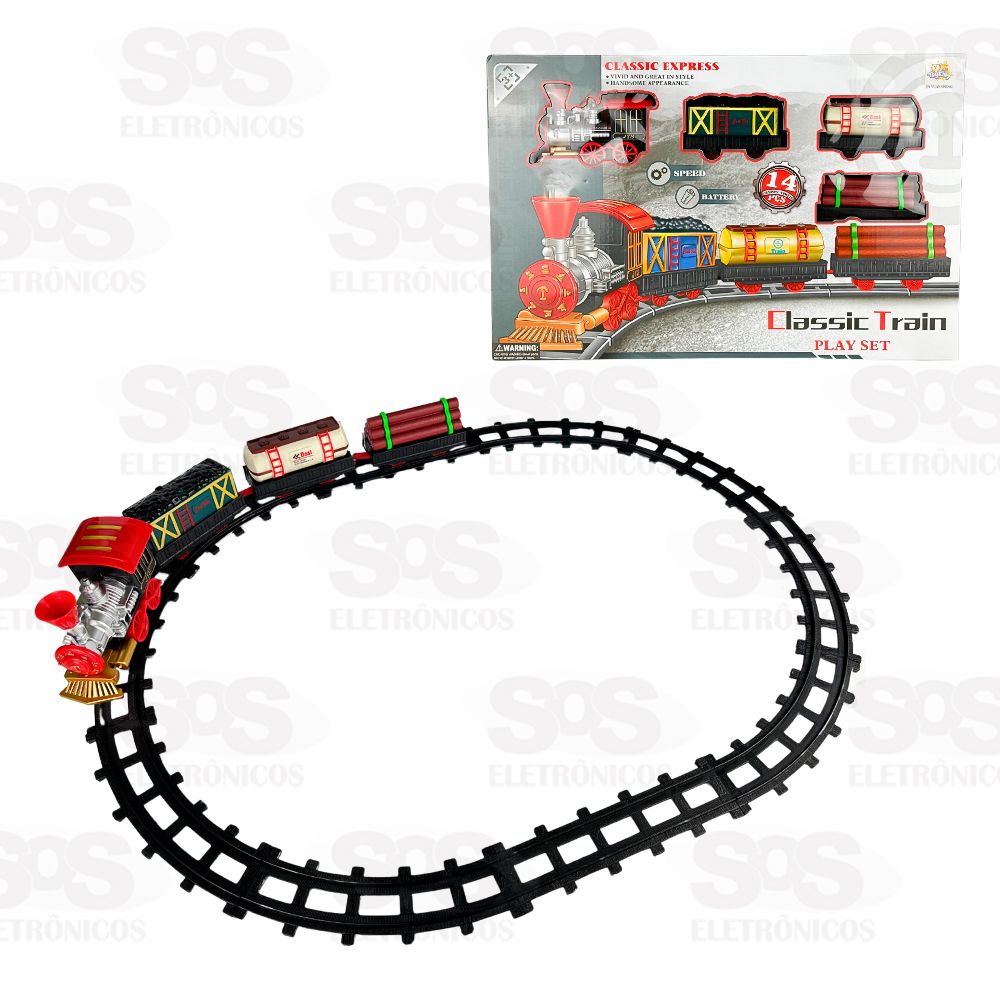 Conjunto Locomotiva Clssica 14 Peas Toy King TK-AB6369