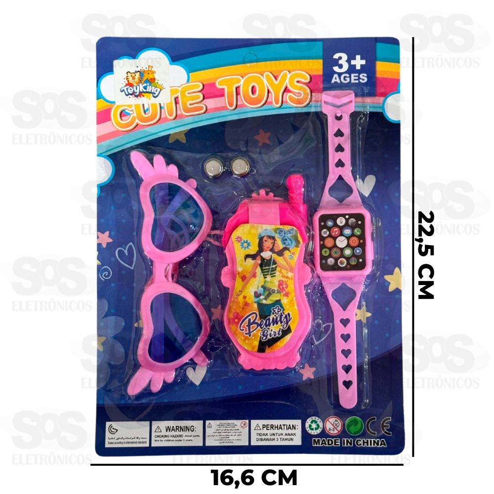 Kit Celular Musical Com Acessrios Toy King TK-AB6299